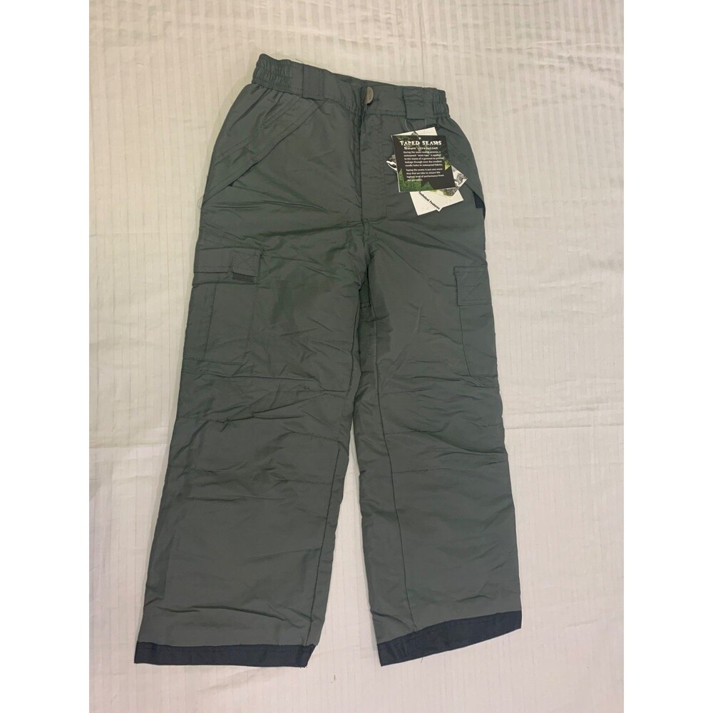 NWT PULSE BOYS GIRLS NYLON WATERPROOF CARGO SNOW SKI PANTS SIZE YOUTH M 10/12